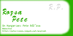 rozsa pete business card